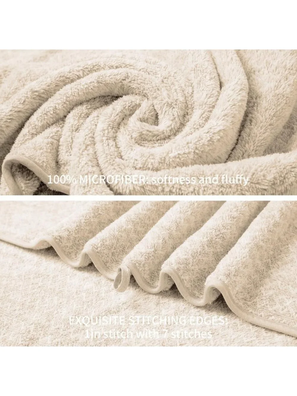12-Piece Ultra Soft Bath Towel Set - Quick Dry, Extra Absorbent, Fluffy Towels